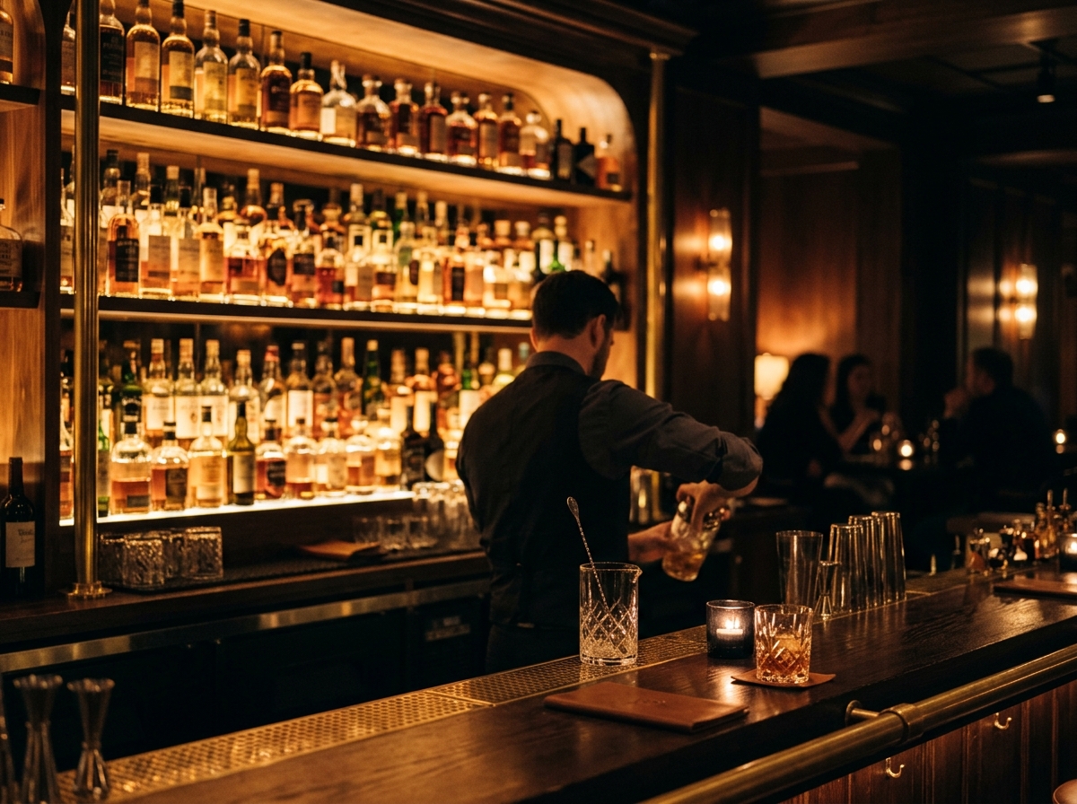 Ambiente da Casa Sabor à noite
