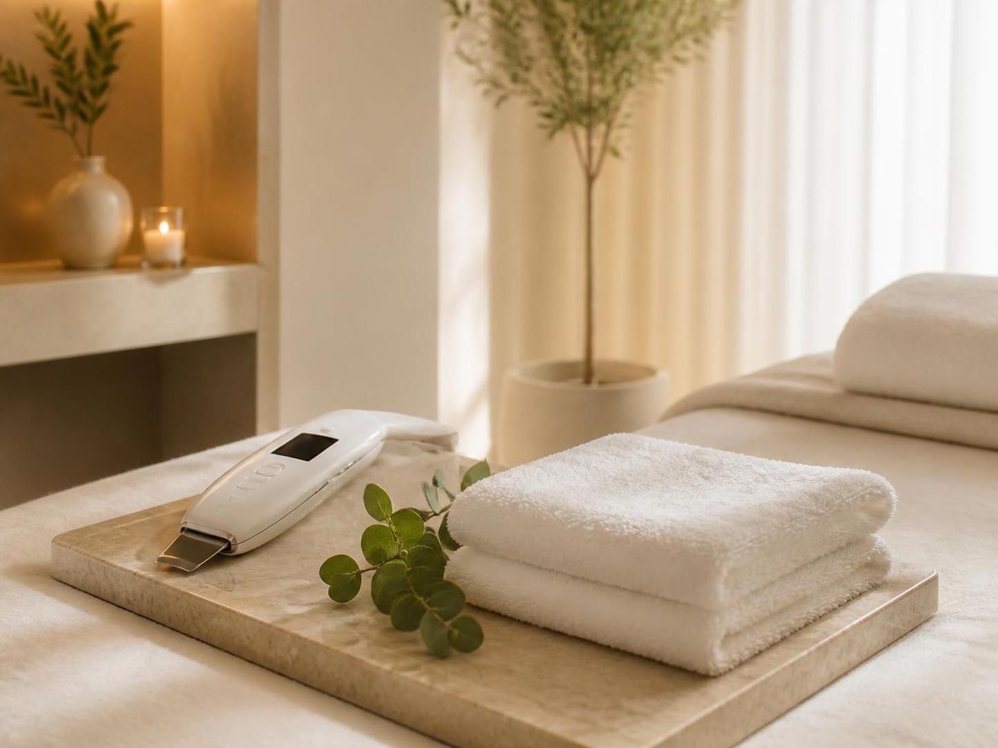 Sala de estética clara e premium